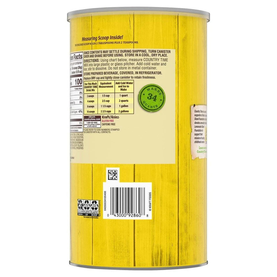 2 PACK – Country Time Powdered Lemonade Drink Mix 82.5 oz. FRESH