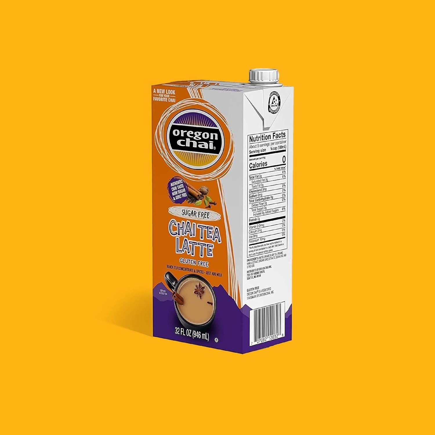 6 Pack of Sugar-Free Chai Concentrate – 32 Fl Oz Each, Gluten-Free Delight
