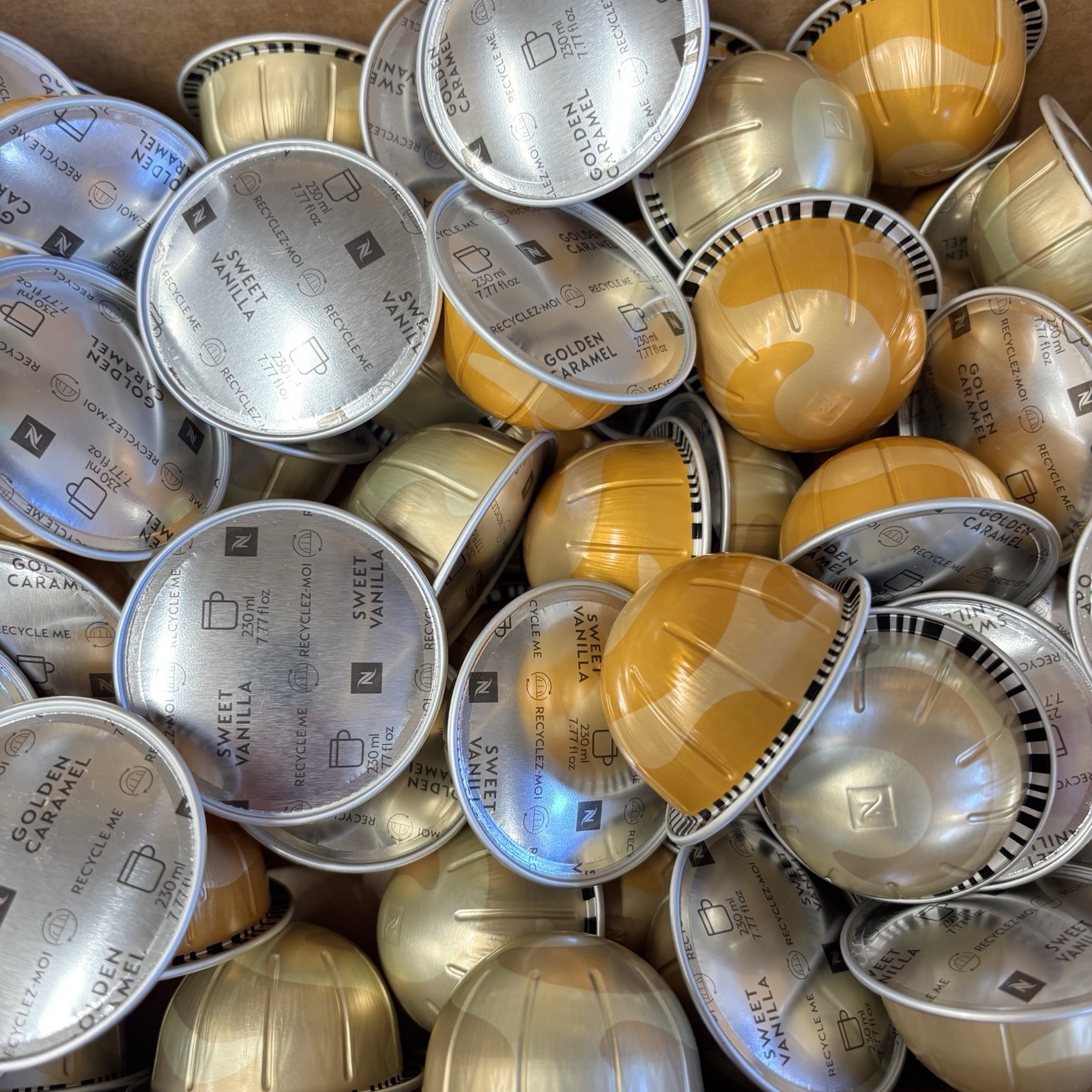 Nespresso Vertuo Sweet Vanilla + Golden Caramel (30ea) 60 ct, 7.77oz, LOOSE Pods