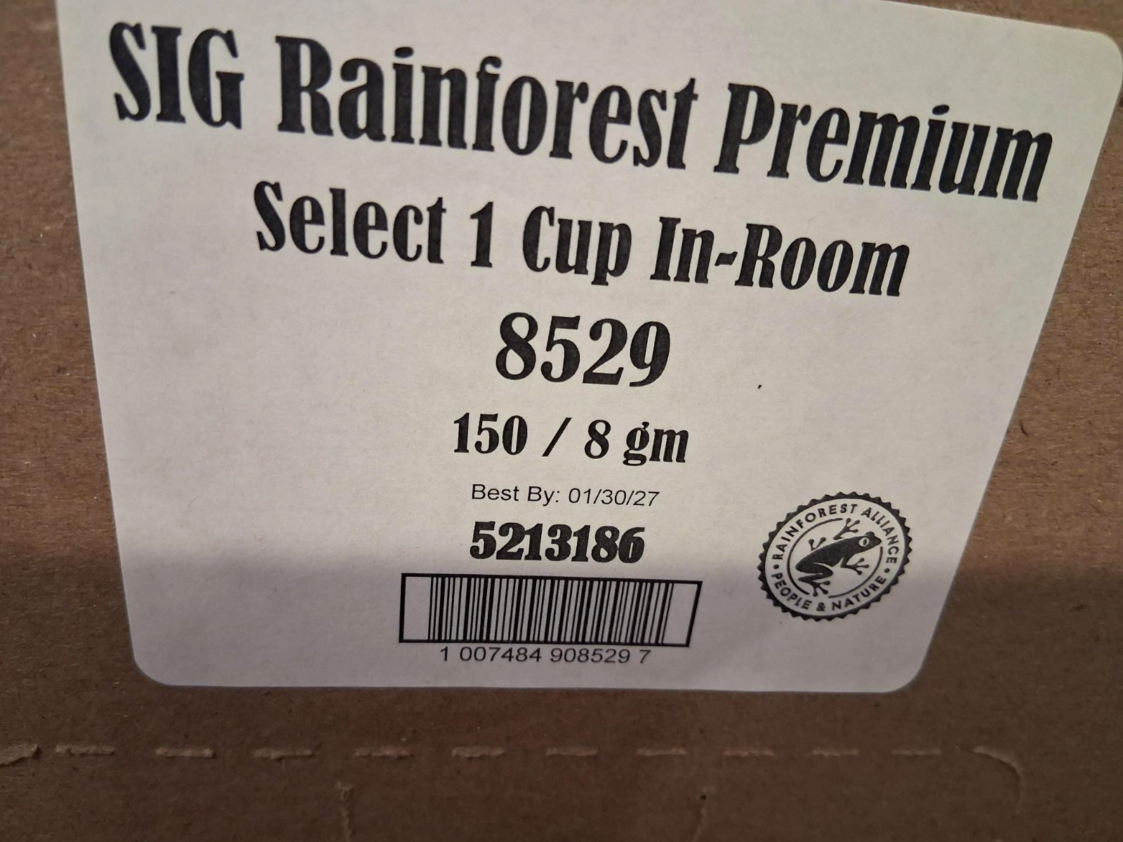 (150 UNITS) 1-CUP HOTEL IN ROOM REGULAR COFFEE 0.75 oz PER PACK ROYAL PREMIUM