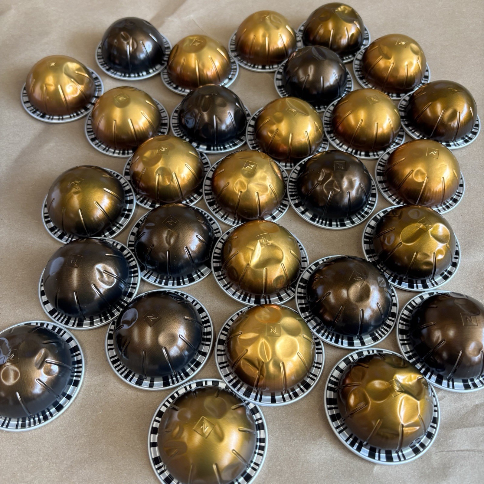 Nespresso Vertuo Double Espresso Variety Pack, 120 LOOSE DENTED Pods, 3 Flavors