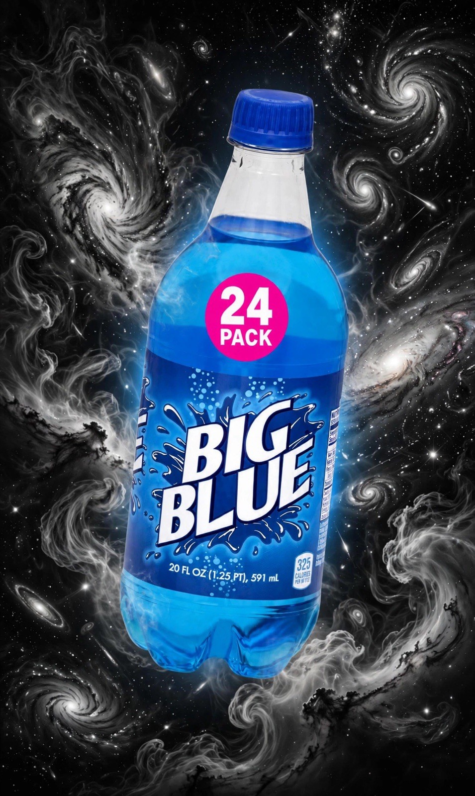 Big Blue Soda 20oz Exotic Pop 24 Pack Of Bottles ( Big Red )