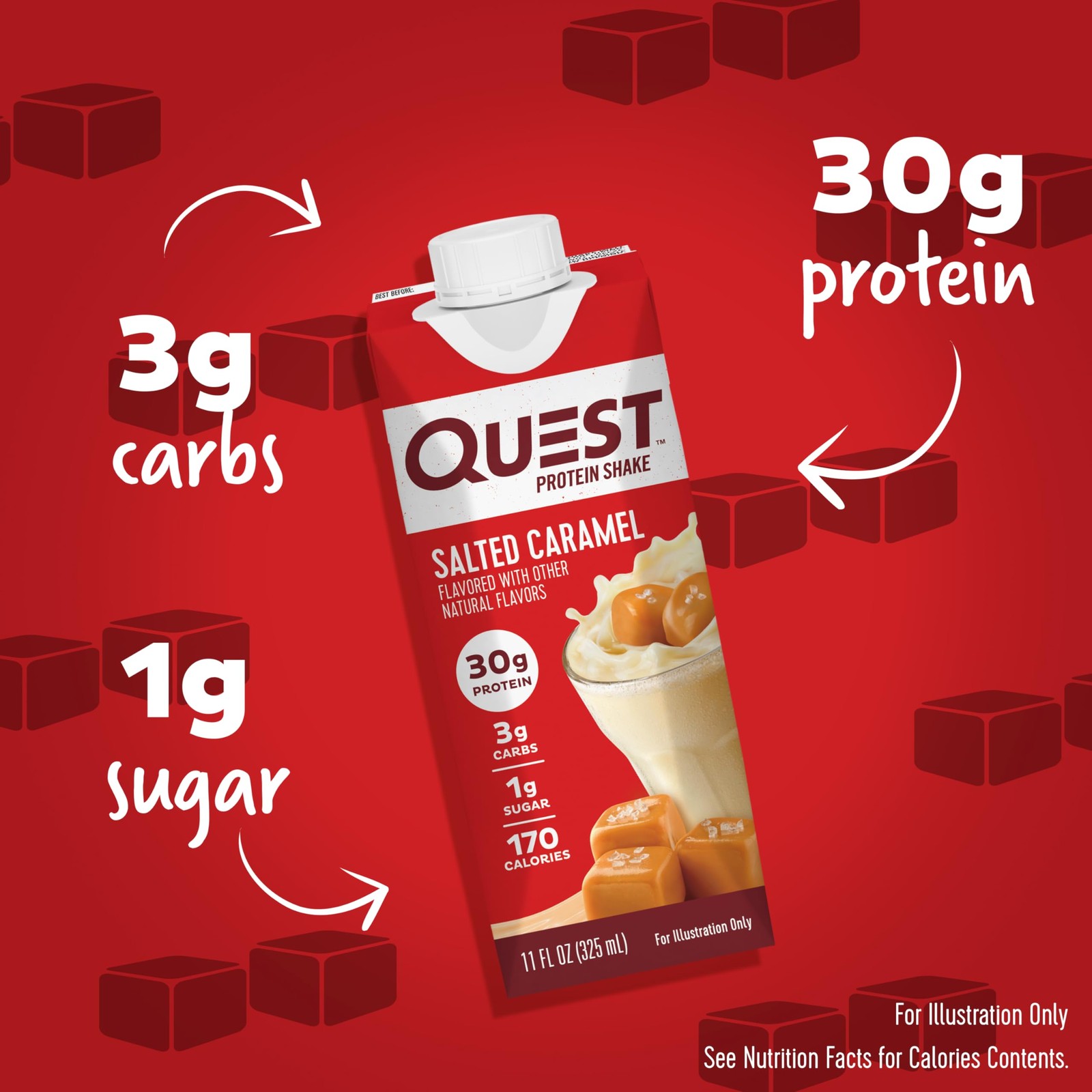 Quest Nutrition Ready to Drink Salted 11 Fl Oz (Pack of 12), Pale yellow