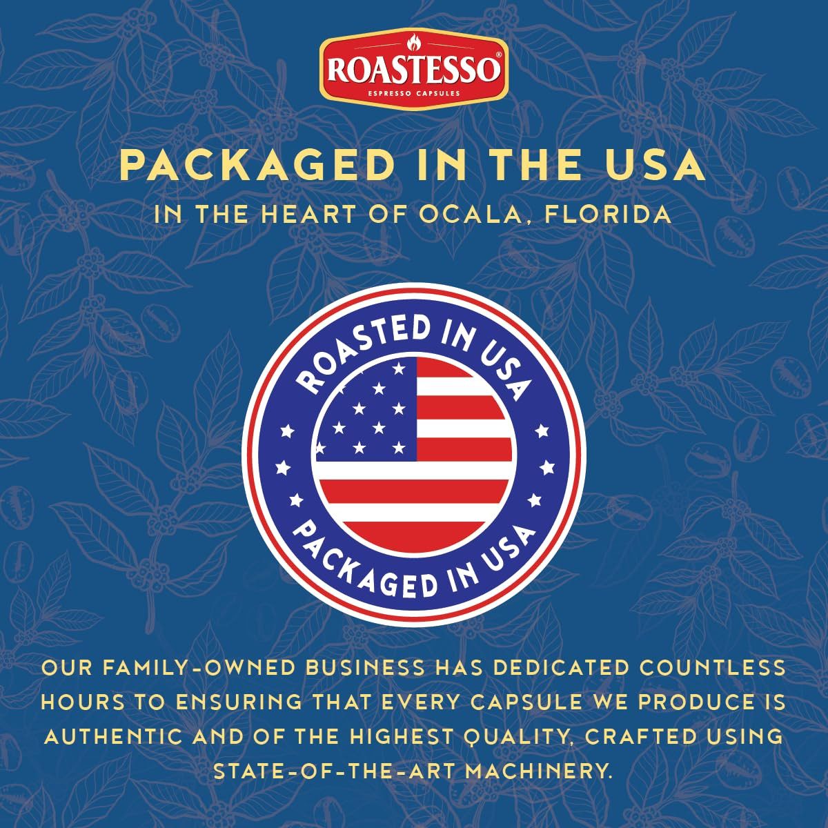 Roastesso, Aluminum Espresso Capsules, Sunset Decaf, Decaffeinated Pods, Compati