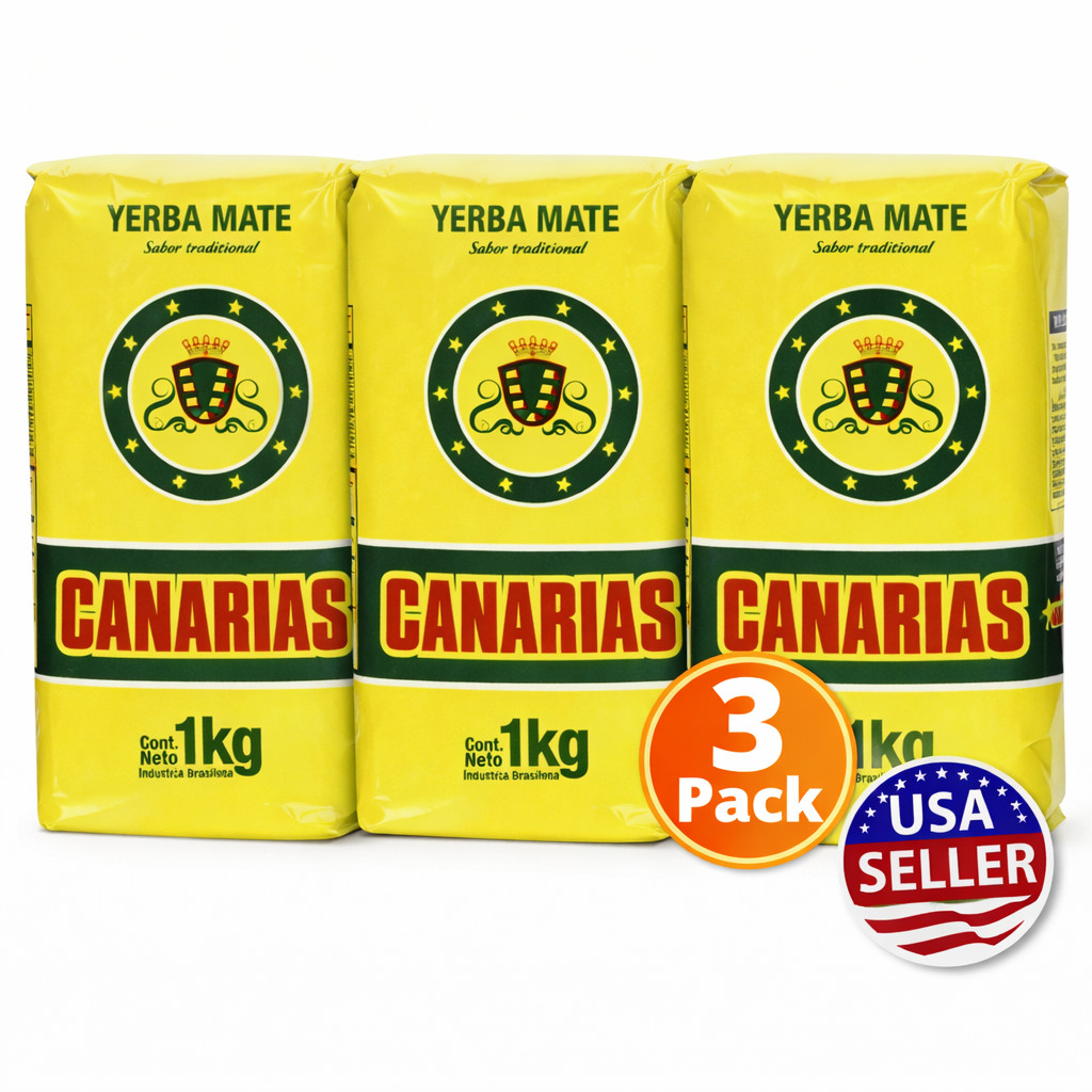 3 Pack Yerba Mate Canarias 3kg / 6.6lb | Traditional Mate | Ships from USA