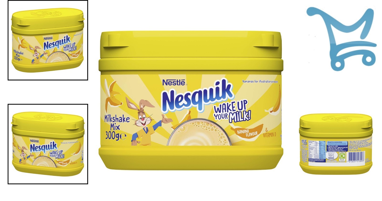 Banana Flavour Milkshake Powder 300g Pack of 5 Vit D C Calcium All Ages