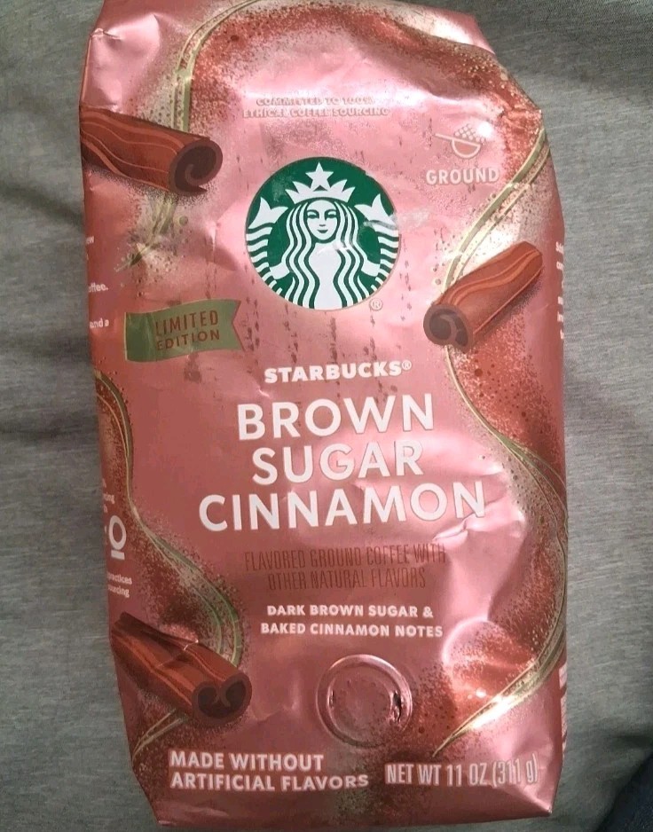 Starbucks Brown Sugar Cinnamon Ground Coffee 11 oz Limited Edition Arabica Bag