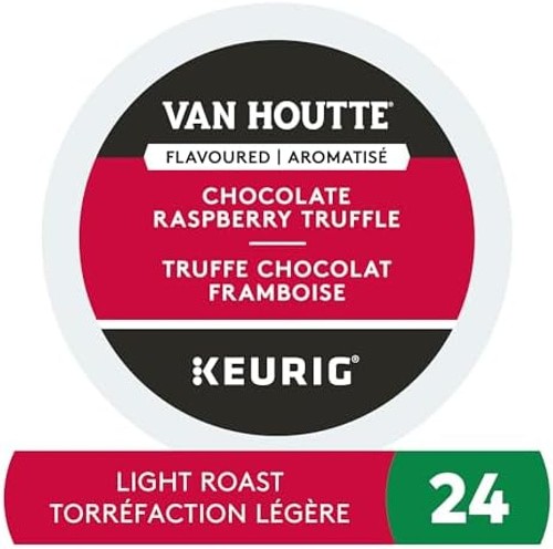 Van Houtte Raspberry Chocolate Truffle Coffee, K-Cup Portion Pack for Keurig …