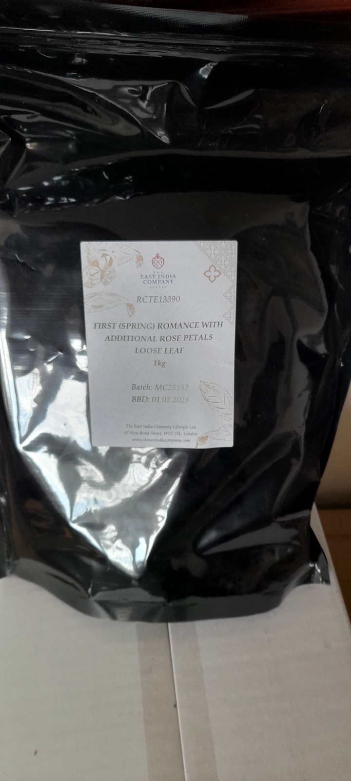East India Company First Romance With Rose Petals Tea Loose Leaf Black Tea 1KG