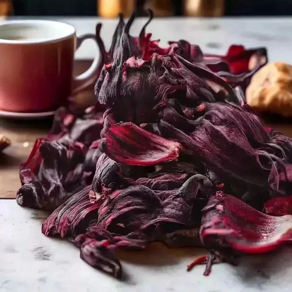 Dried Hibiscus Flowers Cut & Sifted, Flor de Jamaica, Hibiscus Tea Jamaica 100g
