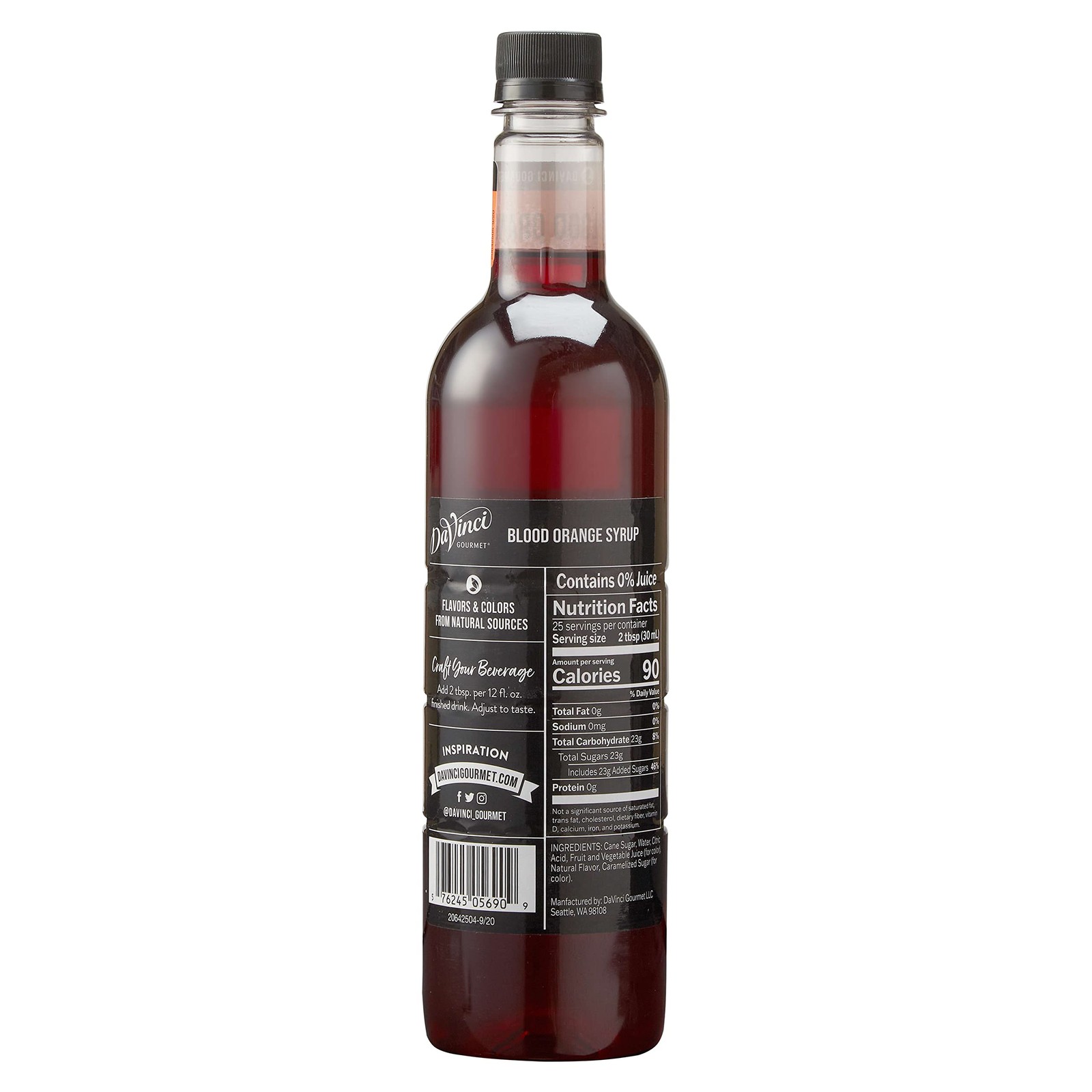 Blood Orange Coffee Syrup Flavoring for Drinks Cocktails 25.4 fl oz
