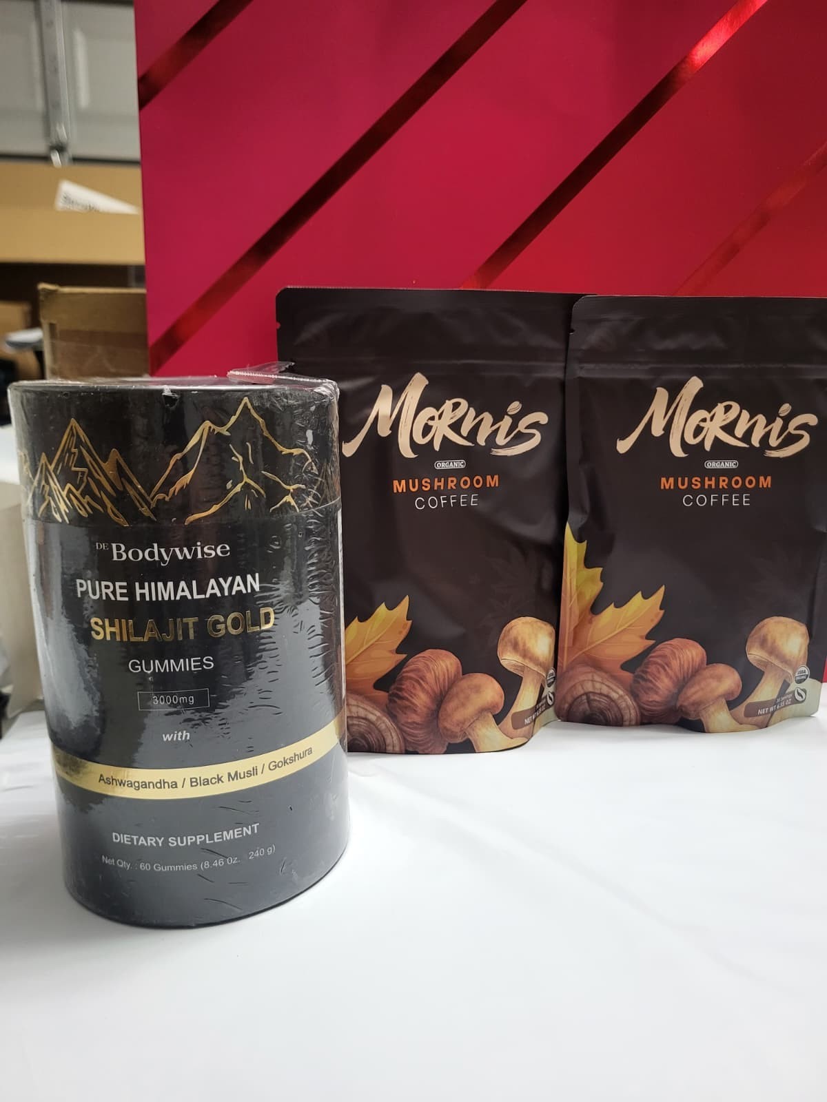 2 Pk Mornis organic Mushroom Coffee 30 servings ( 6.35) oz free shilajit gummie