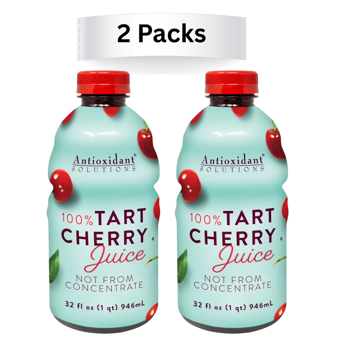 2 x Antioxidant Solutions Tart Cherry Juice Not from Concentrate 32 fl oz