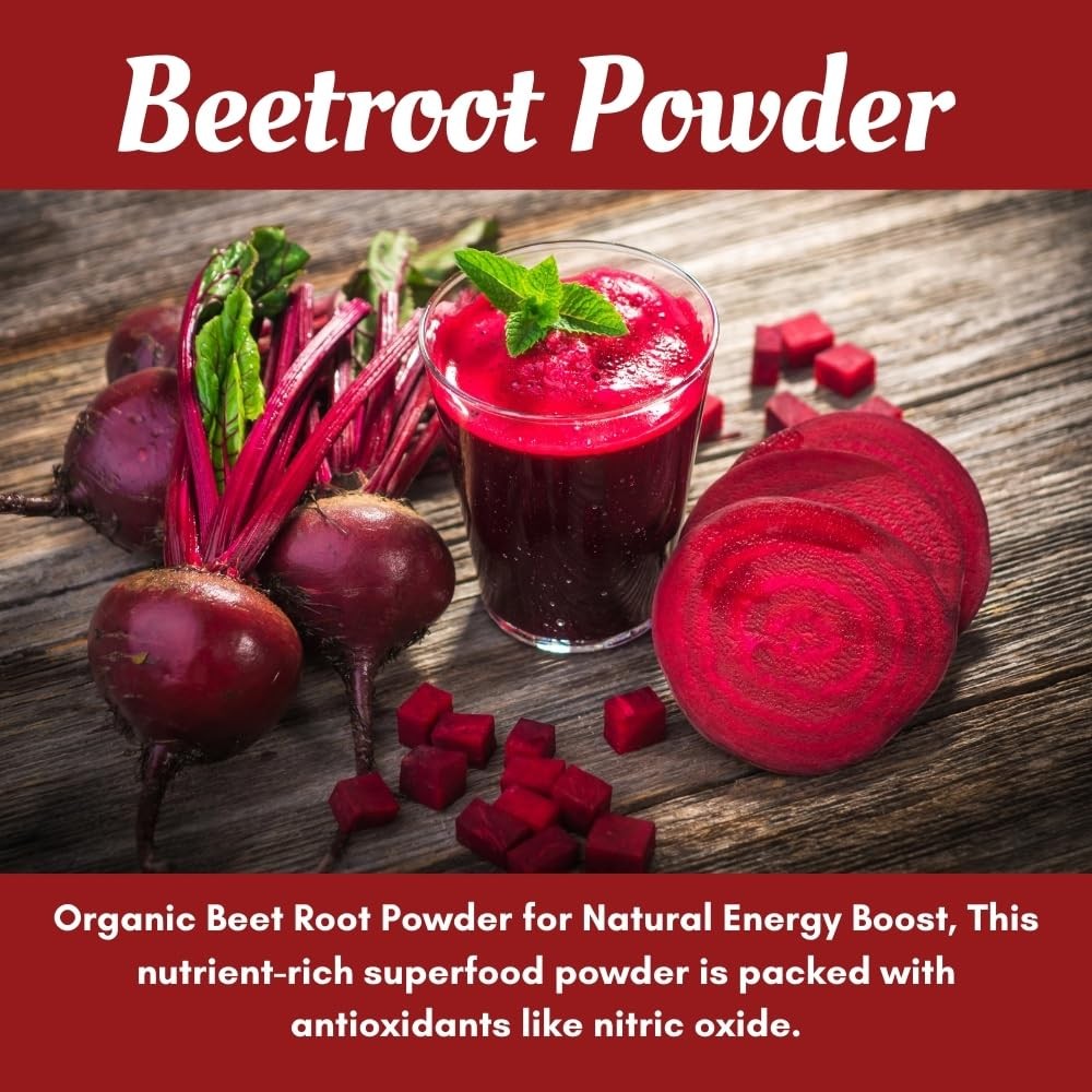 Beetroot Powder 227g | Premium Beet Root Powder 8 Ounces, | 100% Pure Raw Red…