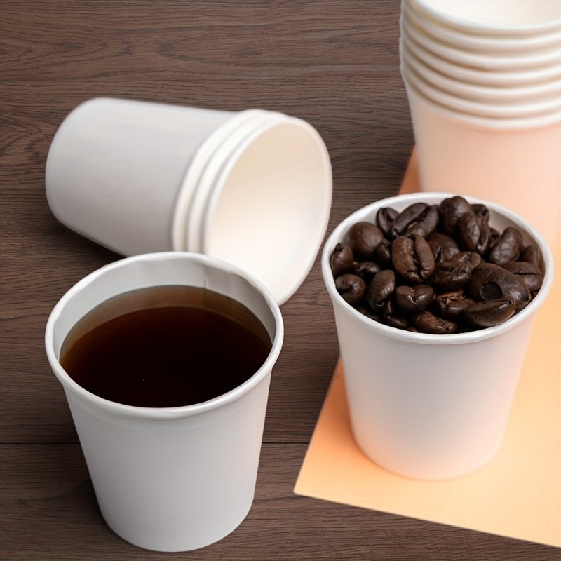 Disposable Mini Paper Cups Small Tasting Espresso Mouthwash Sample Cups White