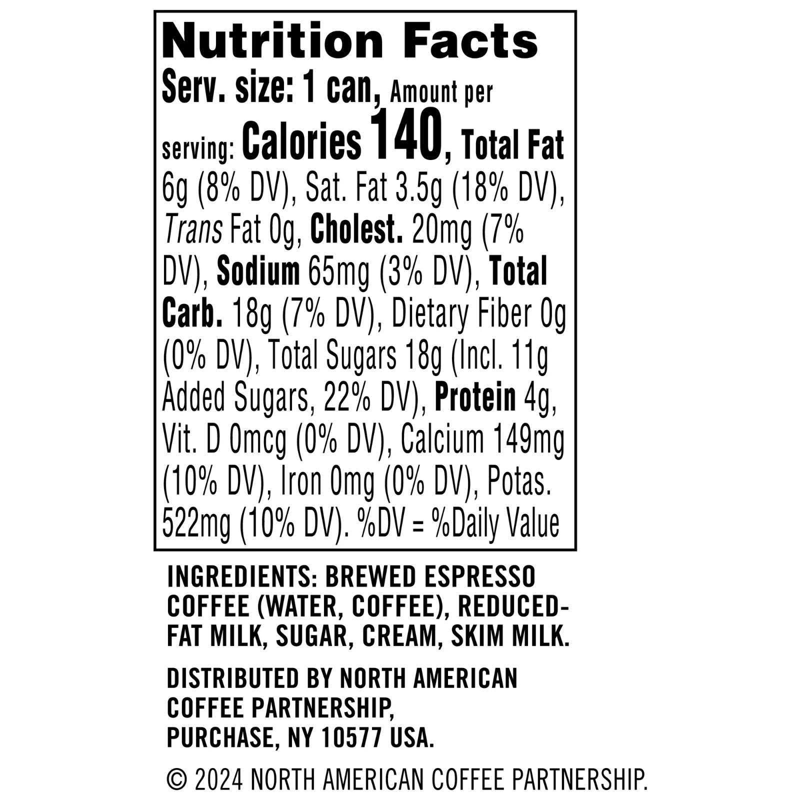 Starbucks Ready to Drink Coffee, Espresso & Cream, 6.5oz Cans (12 Pack)