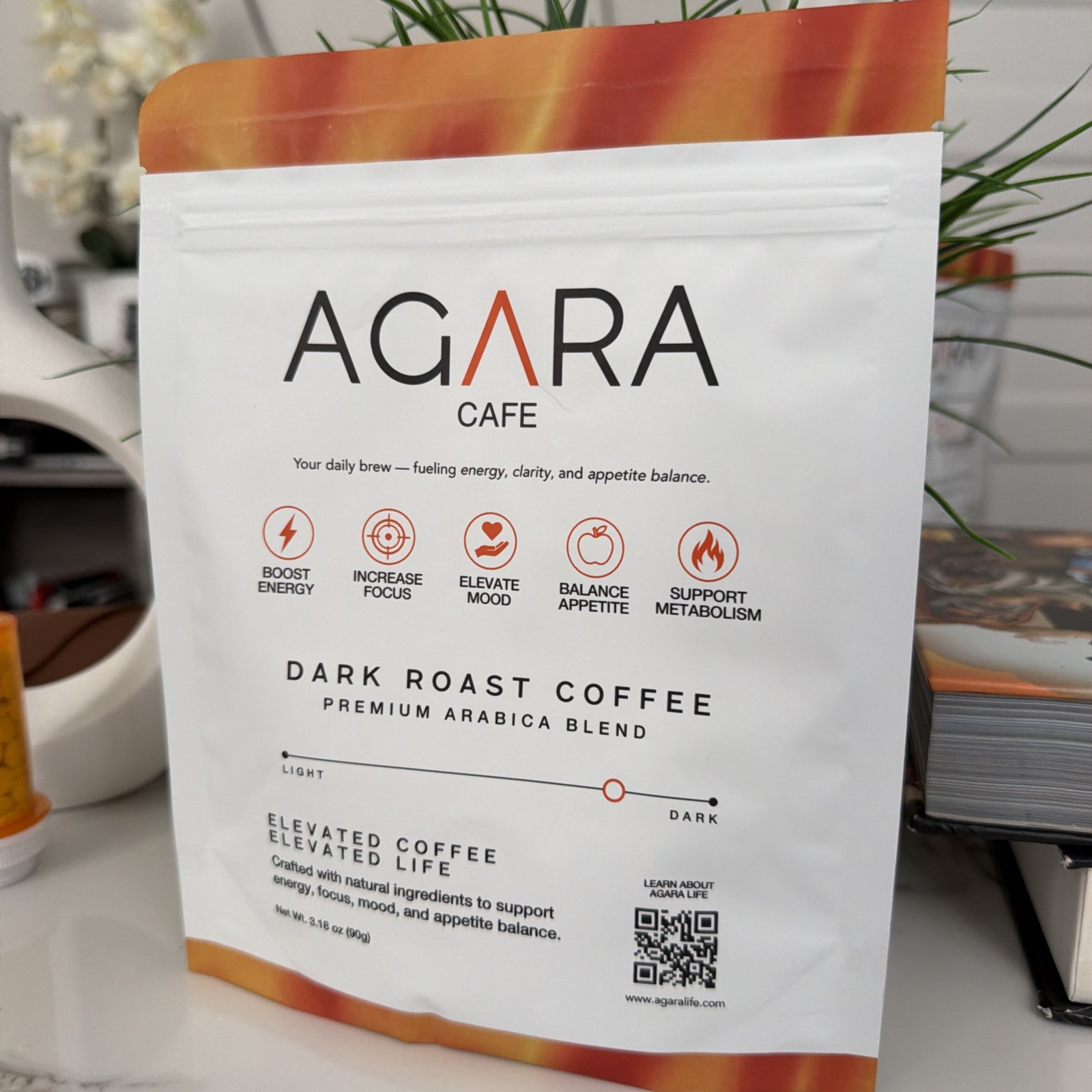 AGARA CAFE Weight loss Focus & Energy Dark Roast Coffee Premium New Fast Shipp