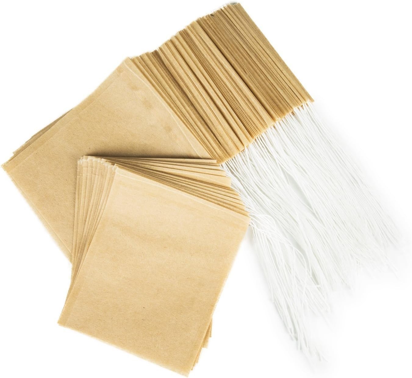 100PCS Natural Tea Filter Bags – Disposable Drawstring Tea Infusers (1-Cup)