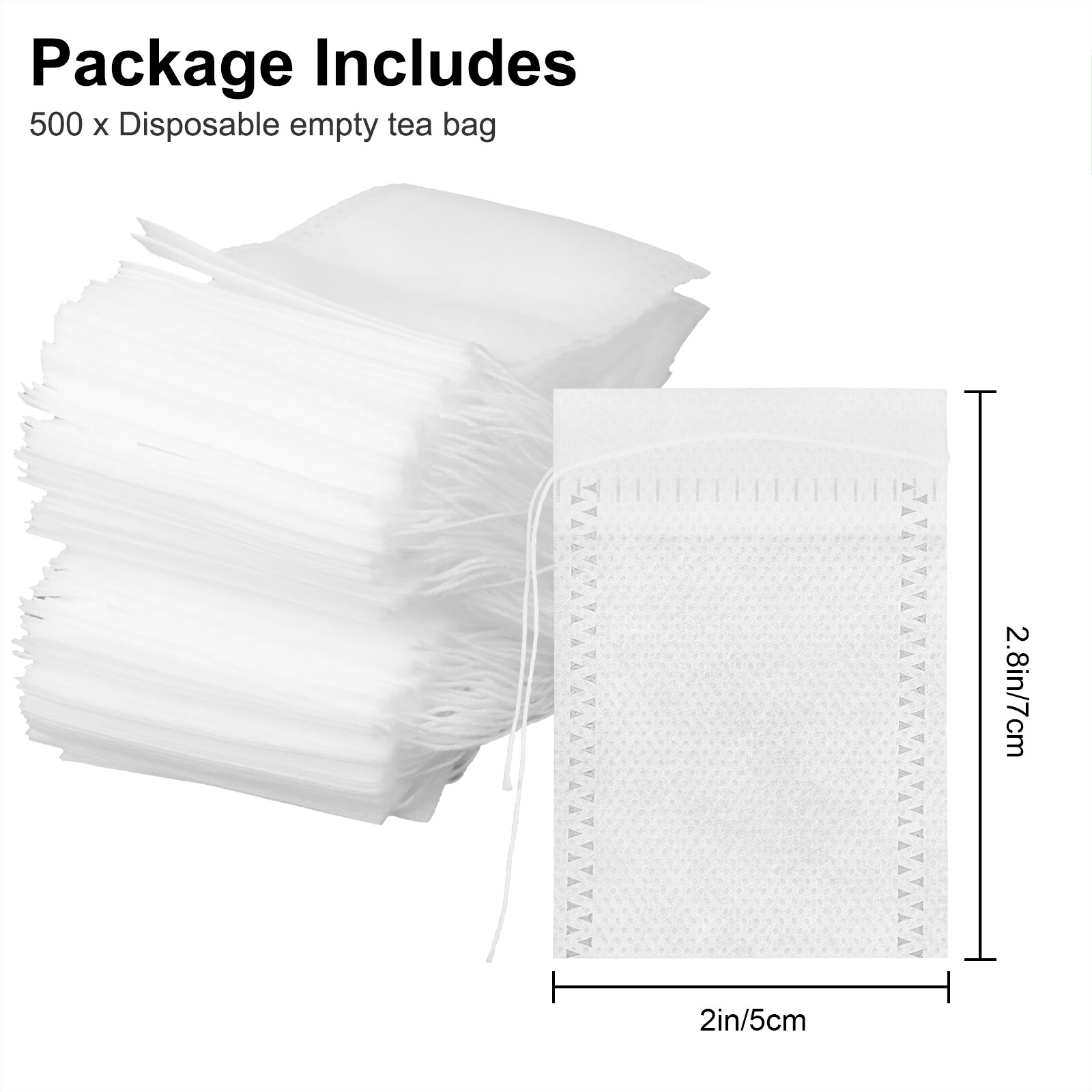 500pcs Tea Filter Bags Disposable Empty Tea Bags Tea Infusers Bag for Loose Leaf
