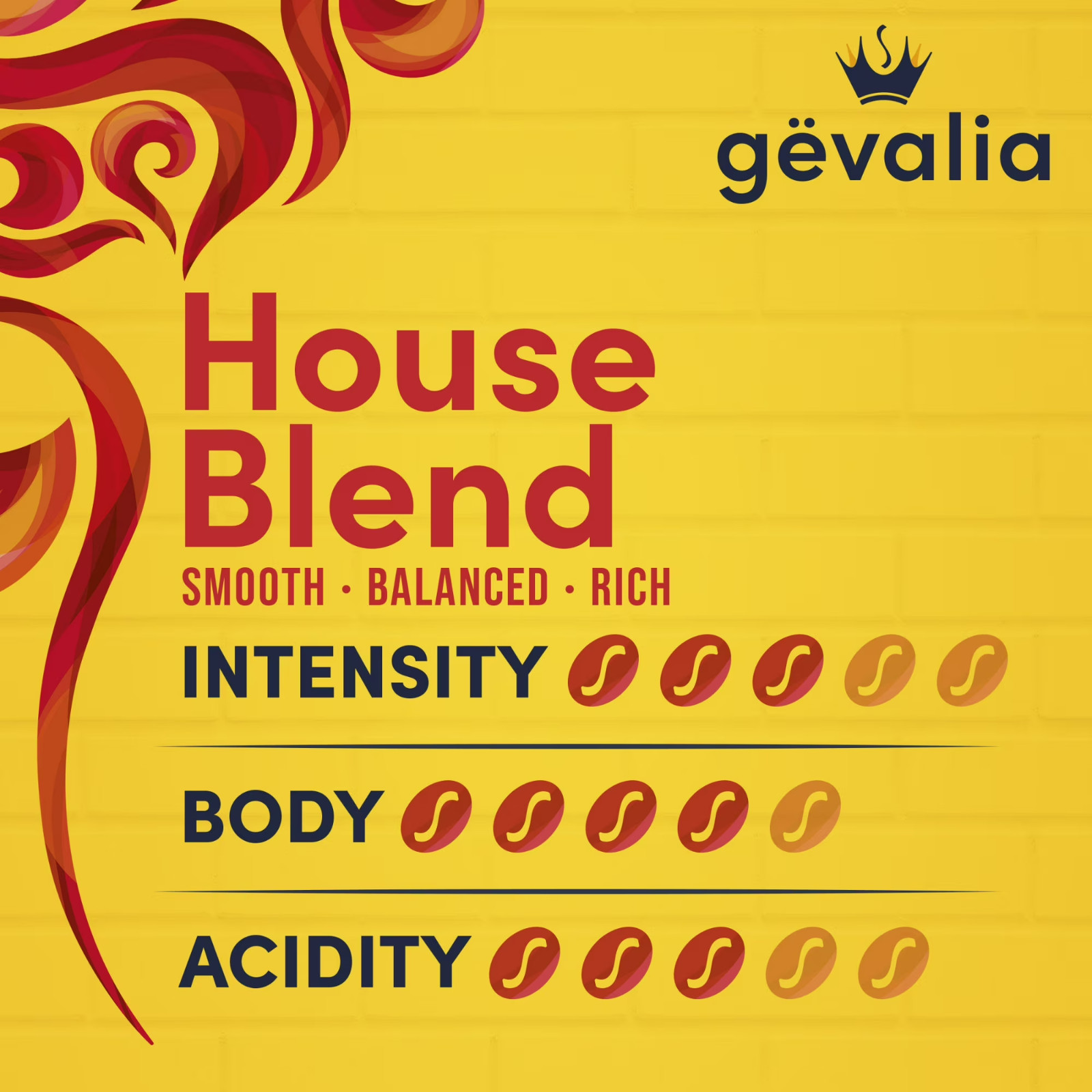 NEW Gevalia Decaf House Blend Medium Roast Ground Coffee 12 oz Bag