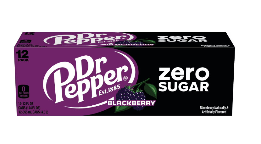 Dr Pepper Blackberry Zero sugar Soda Pop 12 fl oz 12 pack cans – Free Shipping
