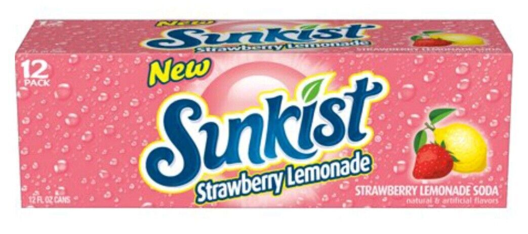 Pick 1 Sunkist Soda Pop 12 Pk Orange/Mango Orange/Cherry Limeade/Berry Limeade