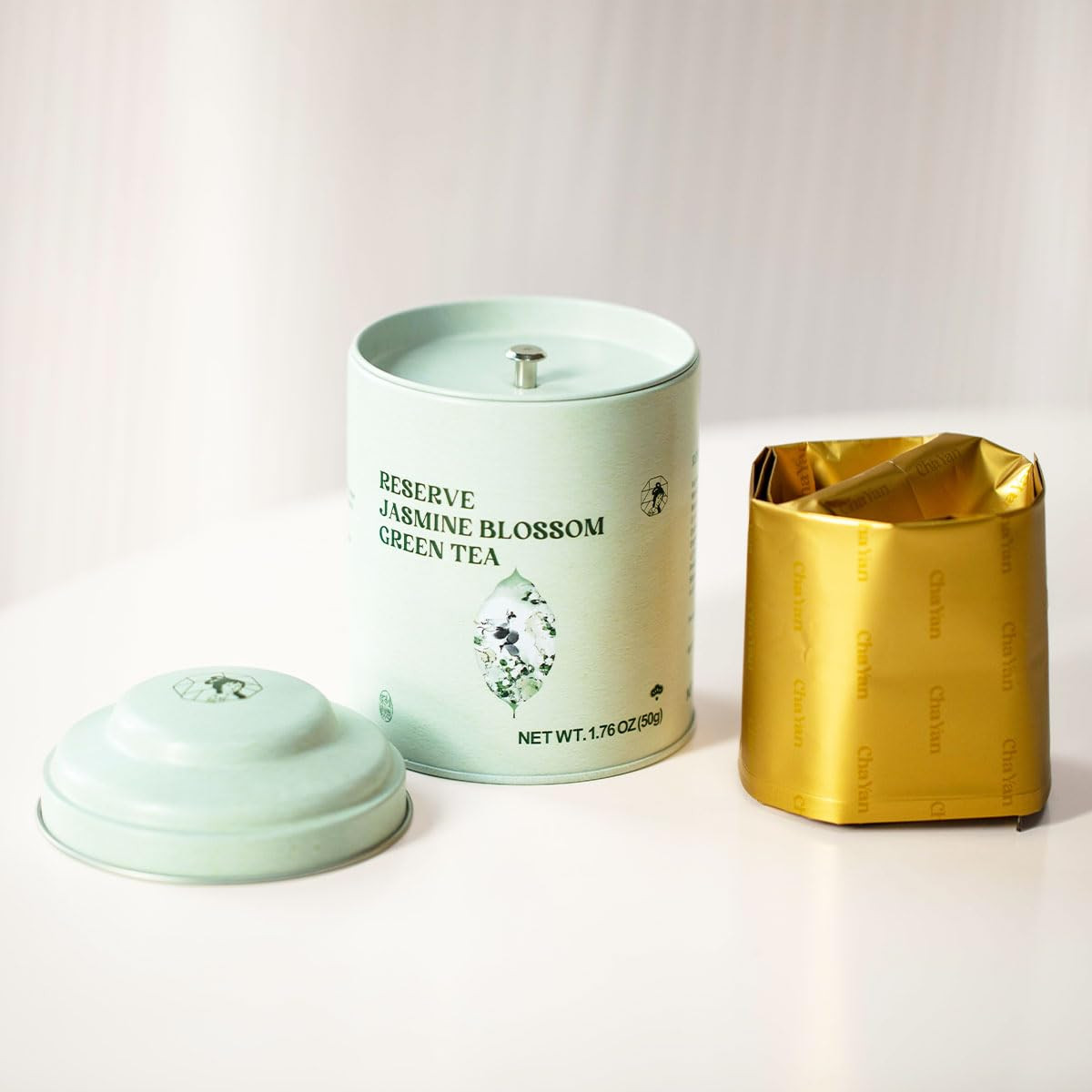 Chayan Jasmine Blossom Green Tea Loose Leaf, Premium Loose Leaf Jasmine Green Te