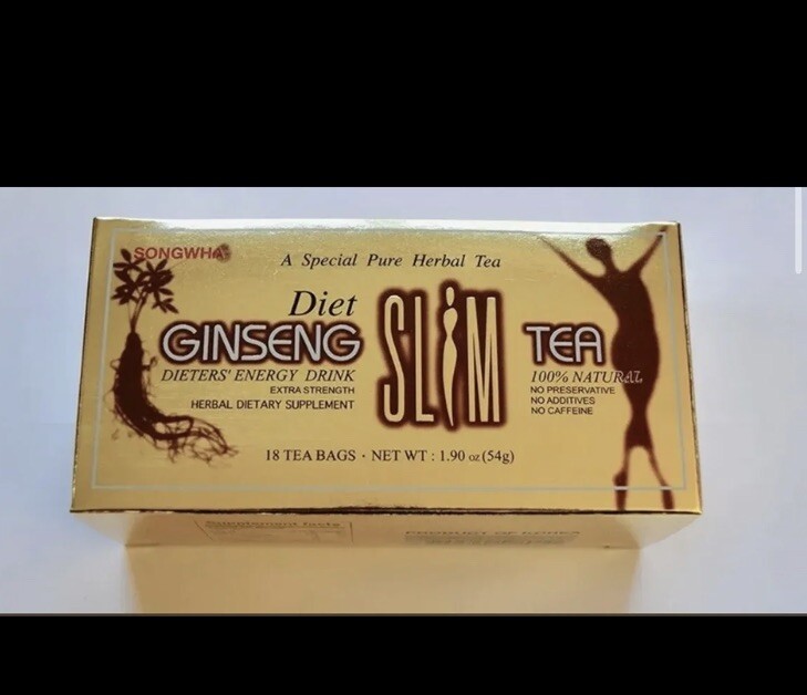 1x DIET GINSENG SLIM TEA 18 Bags / Pure herbal Tea