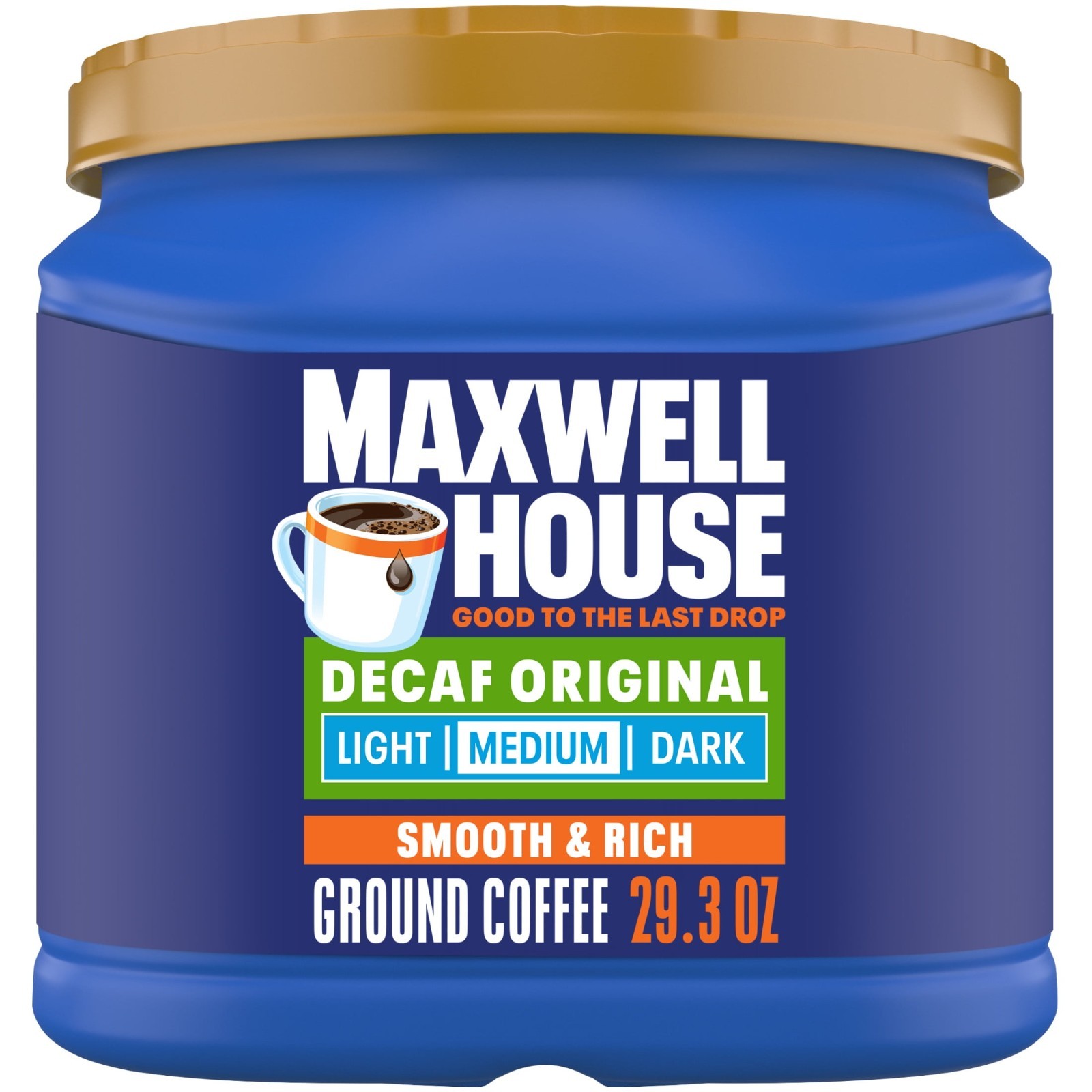 Maxwell House Decaffeinated Original Medium Ground Coffee, 29.3 oz Canister