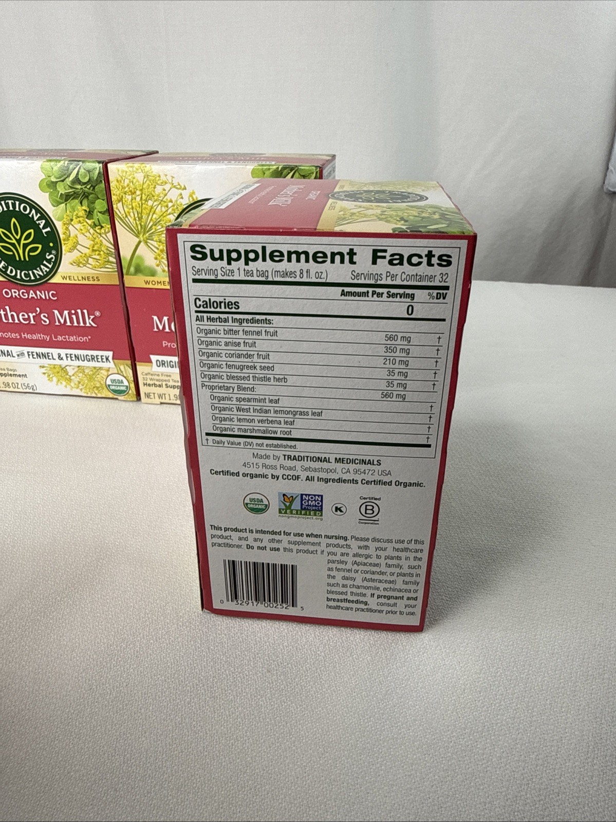 3 PC (96 Bags) Traditional Medicinals Organic Mother’s Milk BB 4/2028