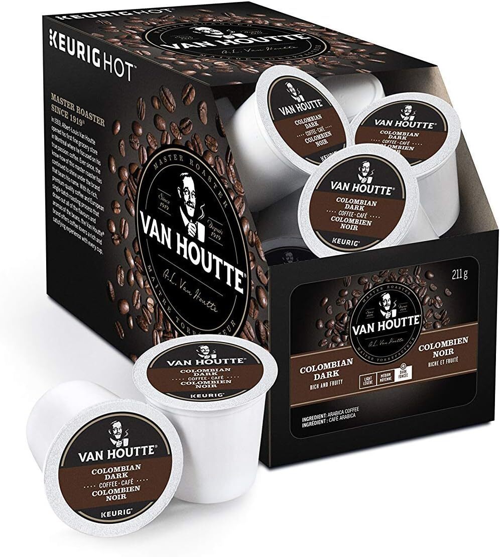 Van Houtte Colombian Dark Coffee 24 to 144 Keurig Kcups Pick Any Size FREE SHIP