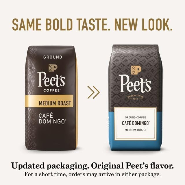 Peet’s Coffee Cafe Domingo Medium Roast Ground 63oz (6x 10.5oz Bags) EXP 5/2027