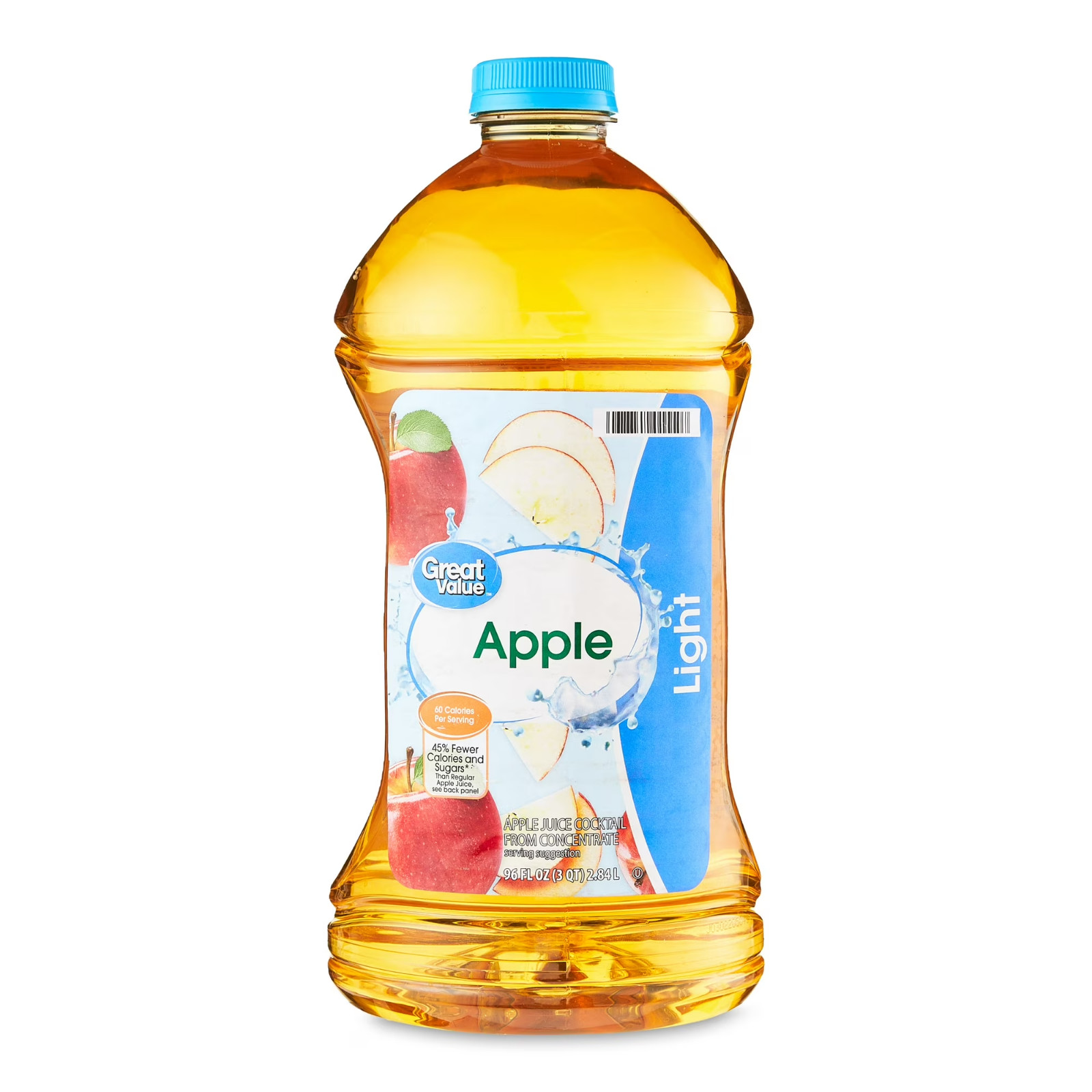 (2 pack) Great Value Light Apple Juice, 96 fl oz