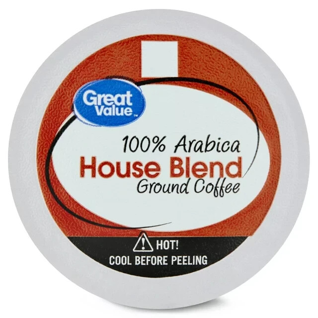 Great Value 100% Arabica House Blend Medium Roast Coffee Pods, 48 Ct