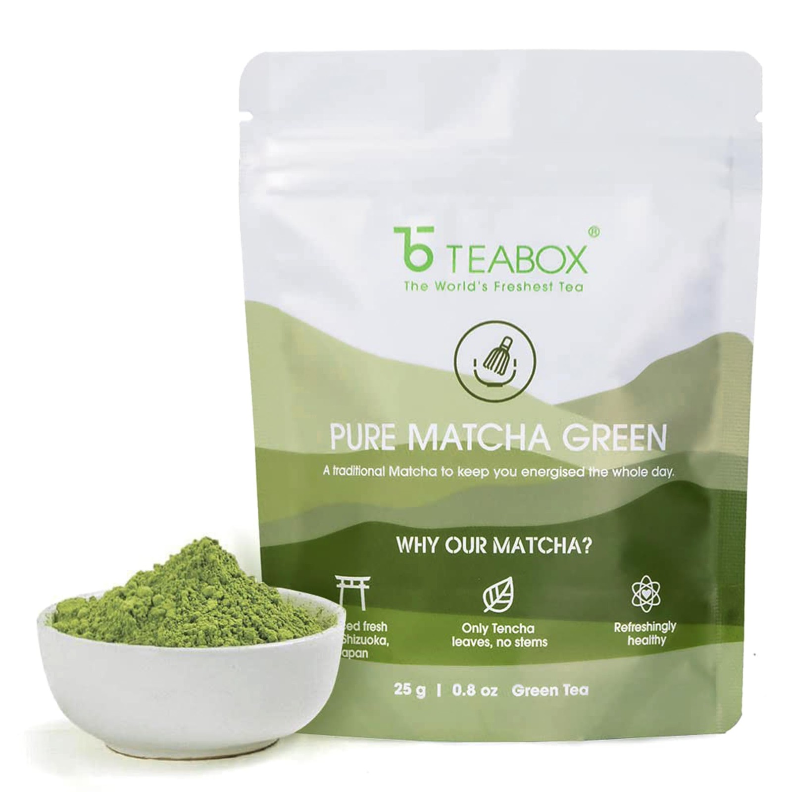 Teabox Matcha Green Tea Powder | 100% 25 Grams (Pack of 1), 25