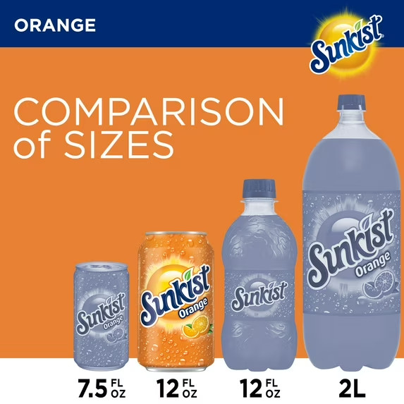 Sunkist Orange Soda Pop, 12 fl oz, 12 Pack Cans
