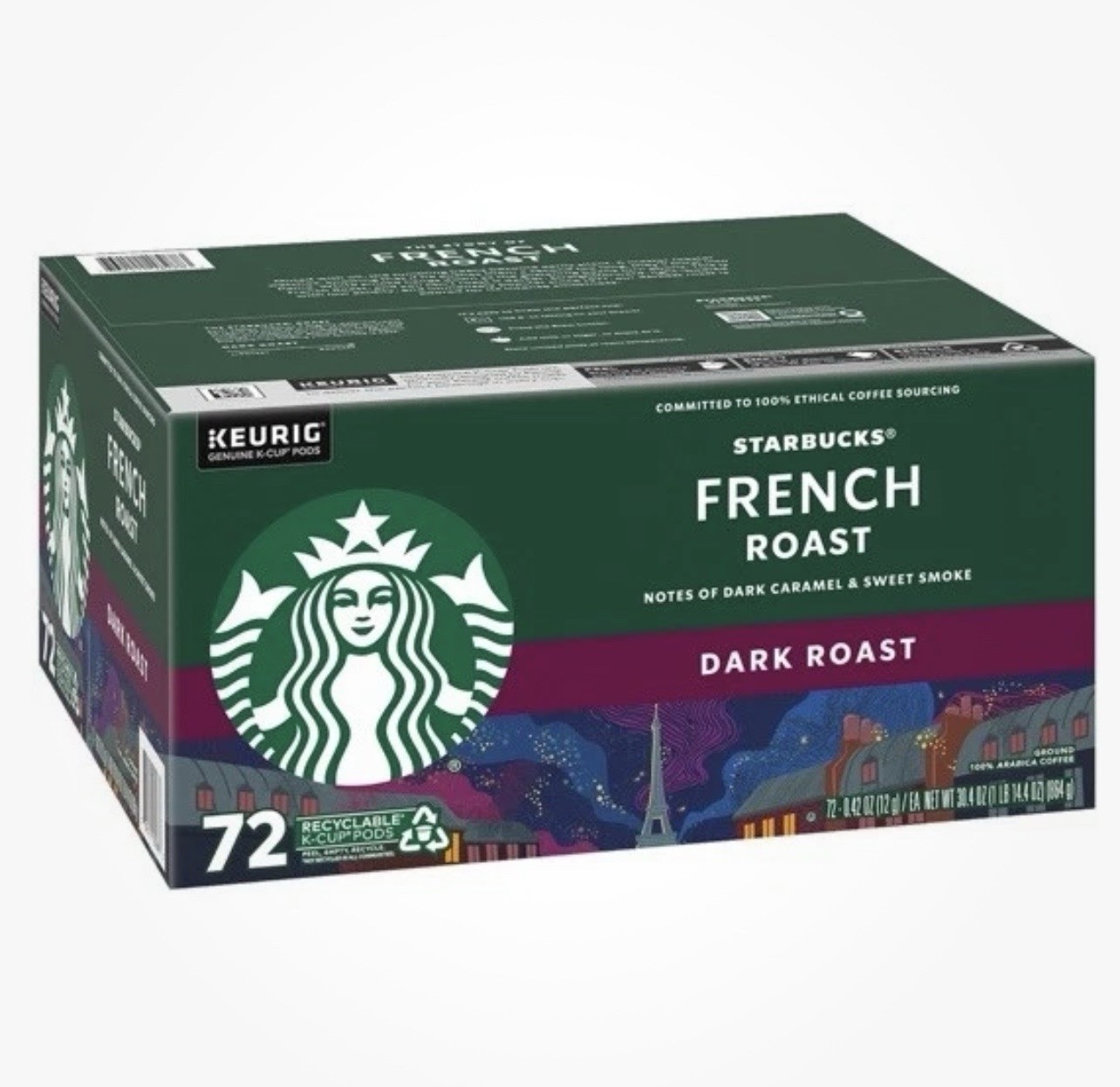 Starbucks Coffee 72 K-Cups French Roast, Dark Roast Coffee