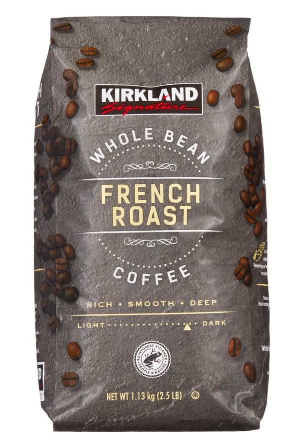 2 Pack- Kirkland Signature Whole Bean Coffee, French Roast, 2.5 lbs EXP 05/2027