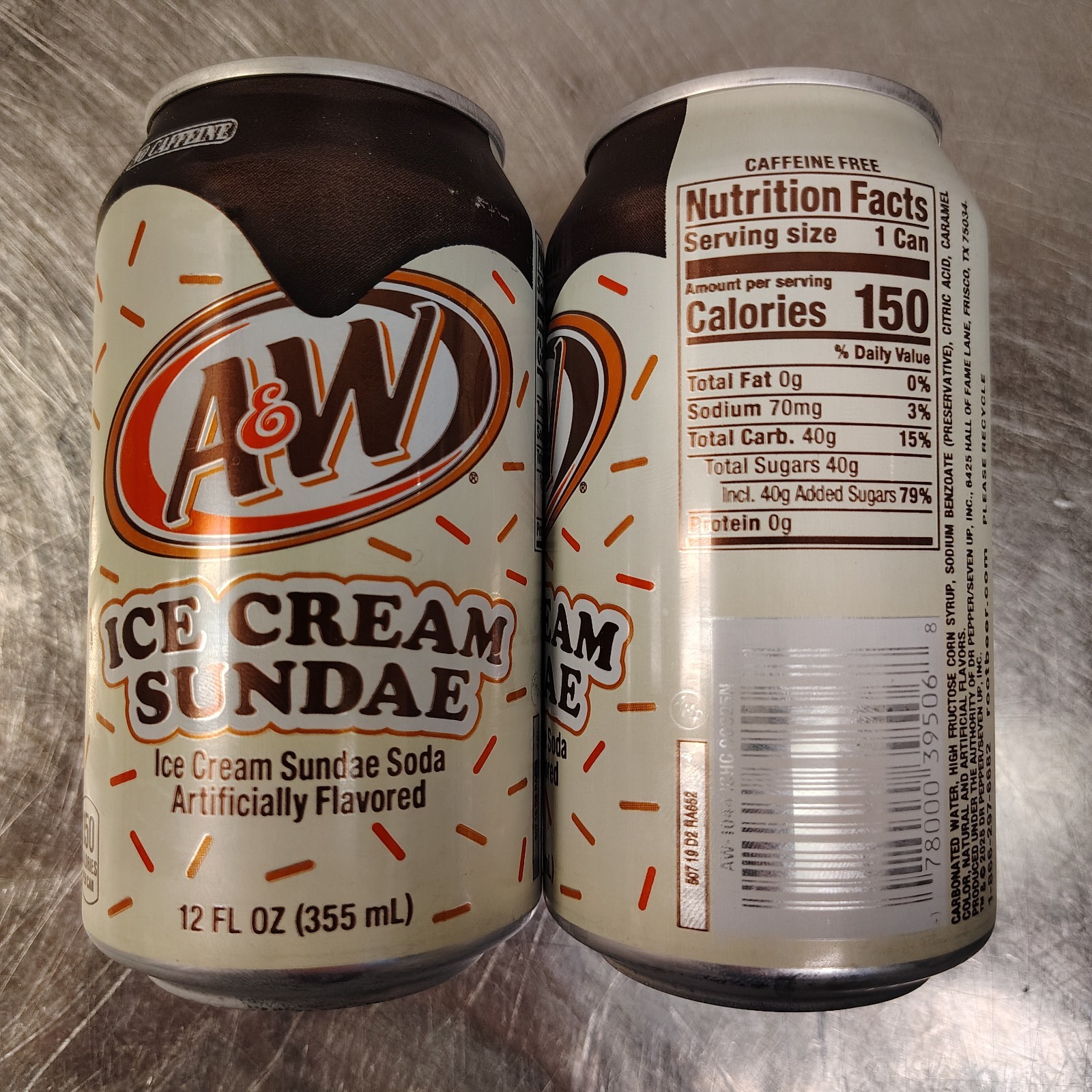 🚨 New Limited Edition A&W Ice Cream Sundae Sweet Root Beer Soda x2 12.oz Cans