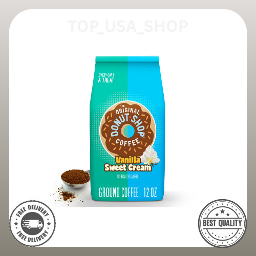 The Original Donut Shop,Vanilla Sweet Cream Medium Roast Ground Coffee,12 oz.