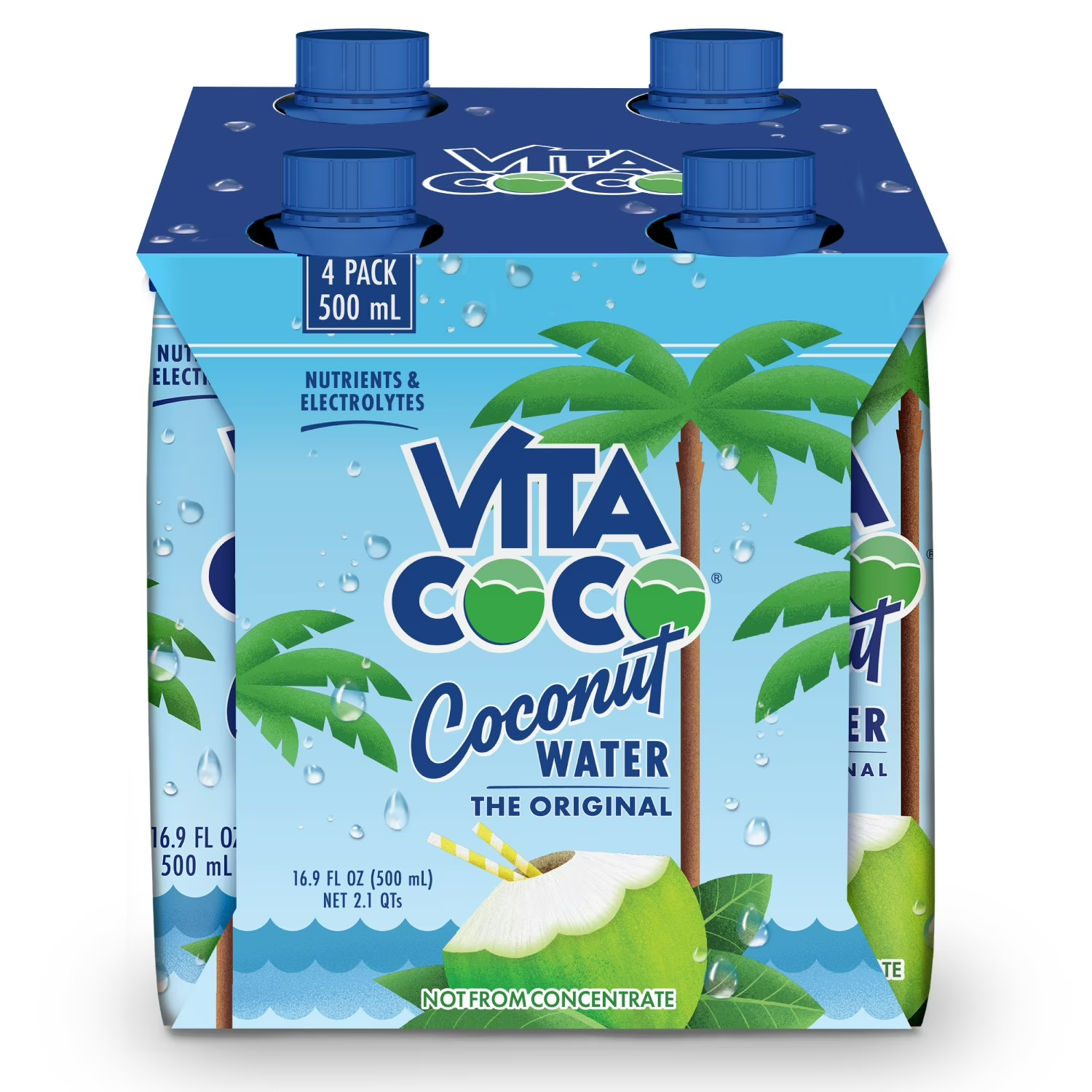 Vita Coco Pure Coconut Water – 4 PK, 16.9 FL OZ.