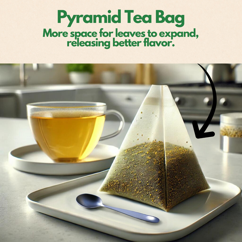 Organic Ashwagandha Tea Bags – 100 Count (Plant-Based Pyramid Tea Bags)