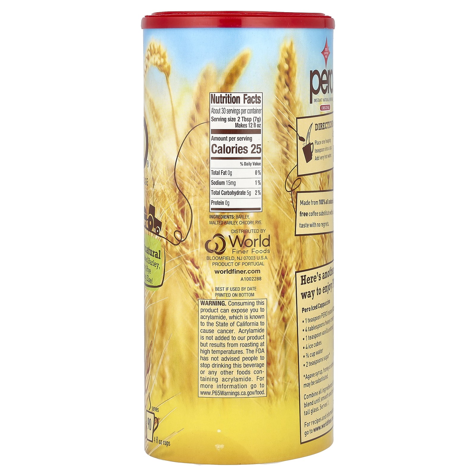 Instant Natural Beverage, Original, Caffeine Free, 7 oz (200 g)