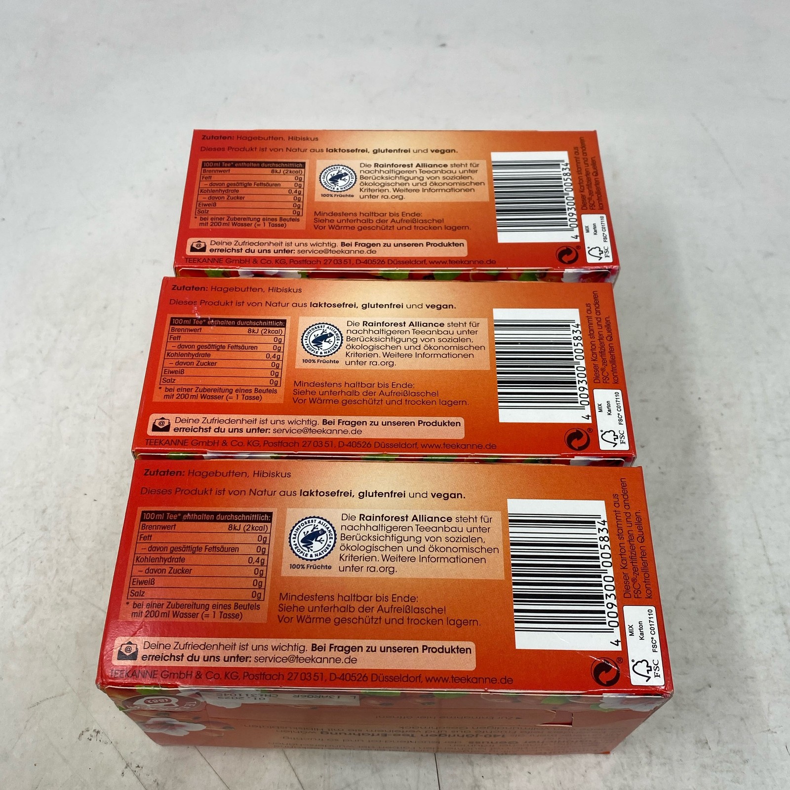 TEEKANNE Hagebutte Rosehip & Hibiscus Tea 20ct x3 Pack (EXP 01/2029)