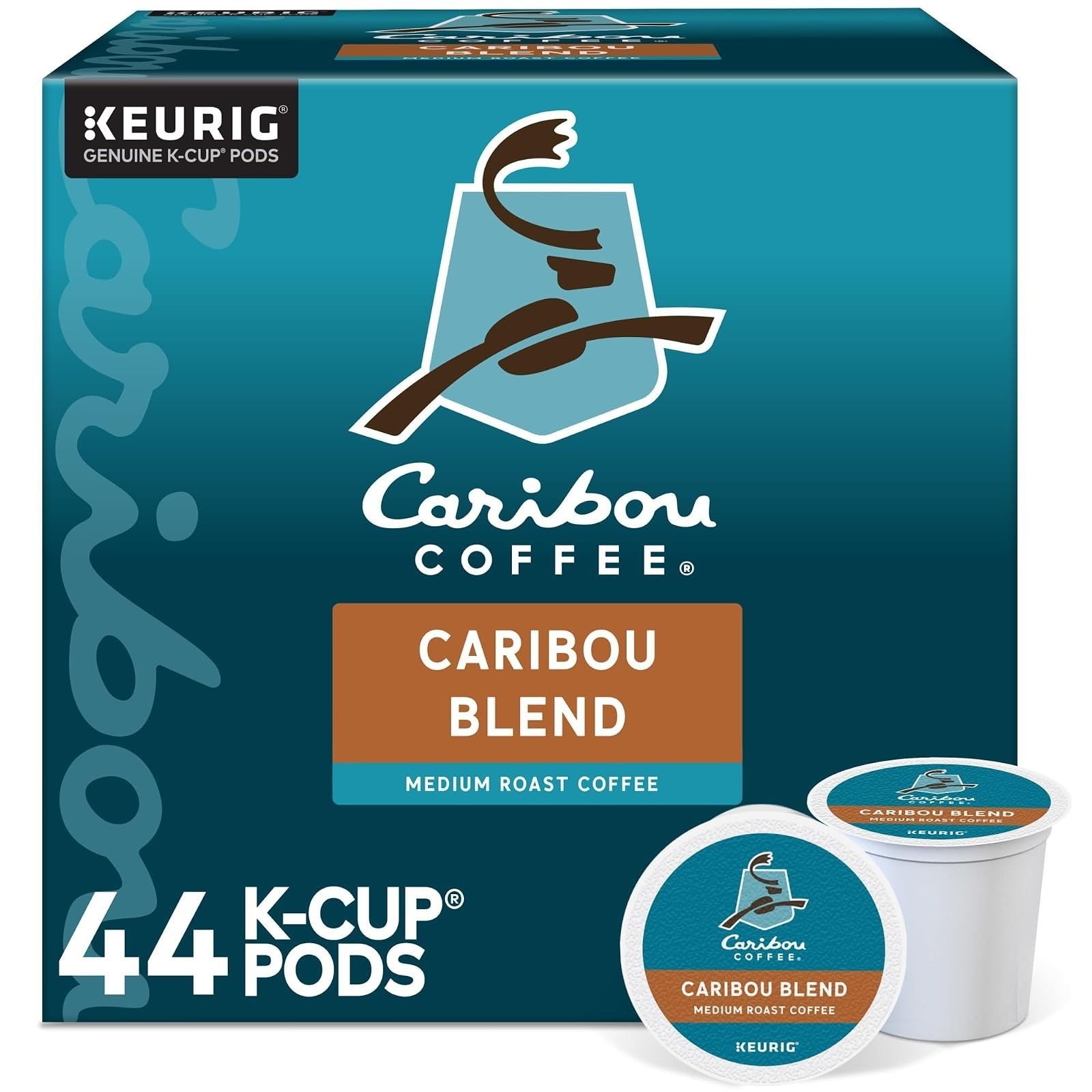 Caribou Coffee Caribou Blend Keurig K-Cup Pods Medium Roast 32 Count