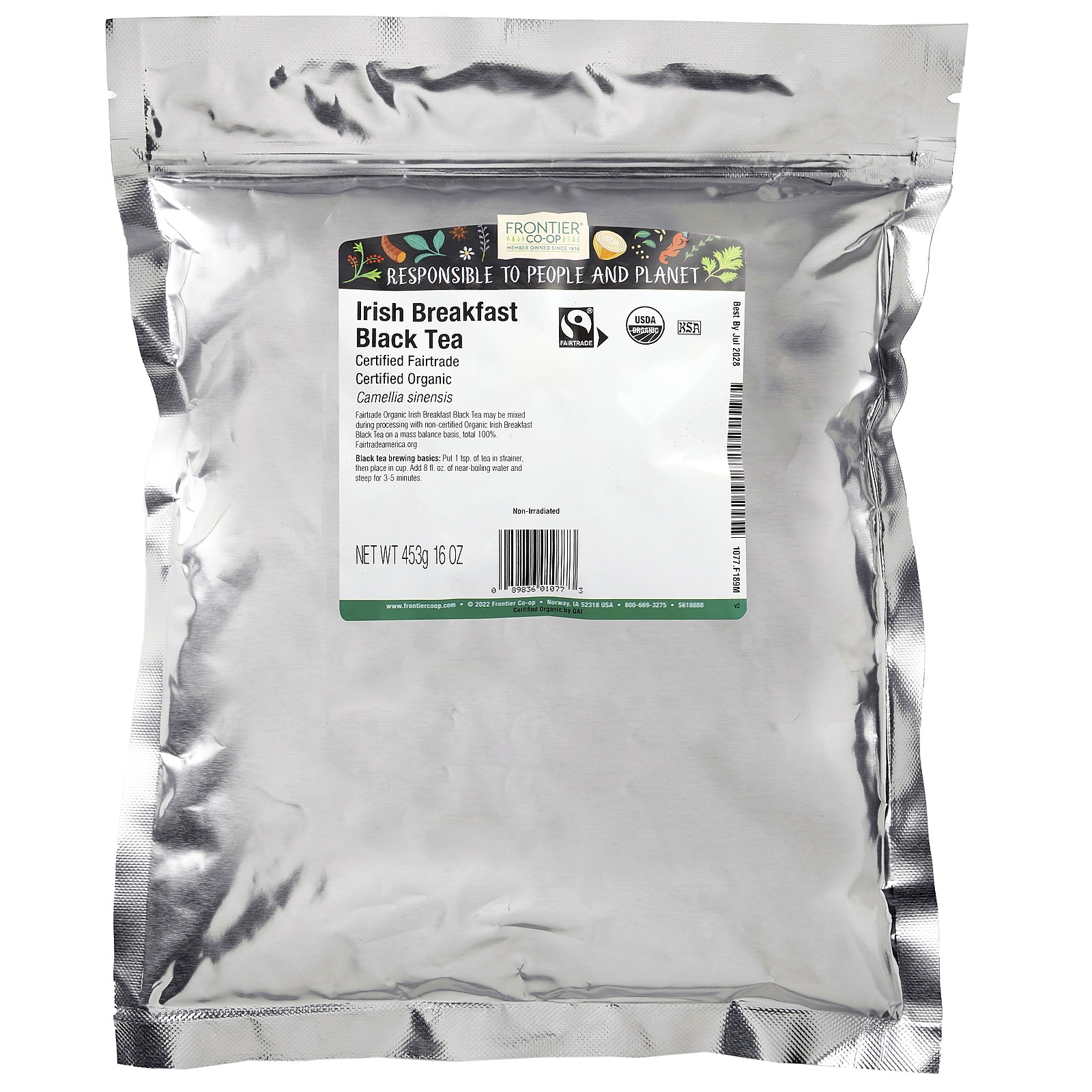 Organic Irish Breakfast Black Tea, 16 oz (453 g)