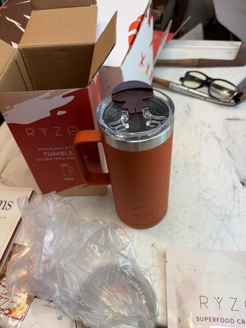 ryze Mushroom Coffee Creamer , Tumbler , Maginate , Book , Coaster $5 Shipping