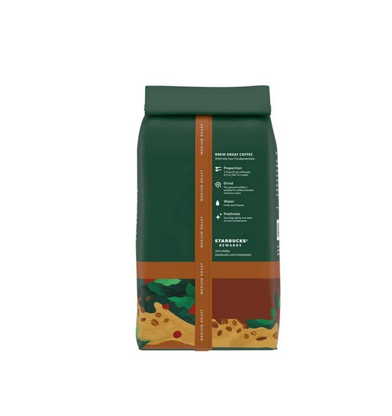 Starbucks Arabica Beans House Blend, Medium Roast, Ground Coffee, 18 oz