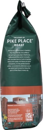 Starbucks Ground Coffee Pike Place Roast, 18 oz Bag