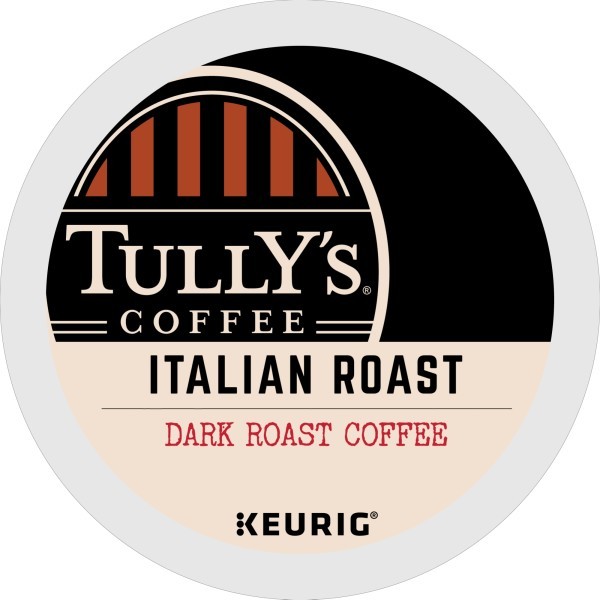 Tully’s Coffee Italian Roast, Keurig K-Cup Pod, Dark Roast, 144 Count